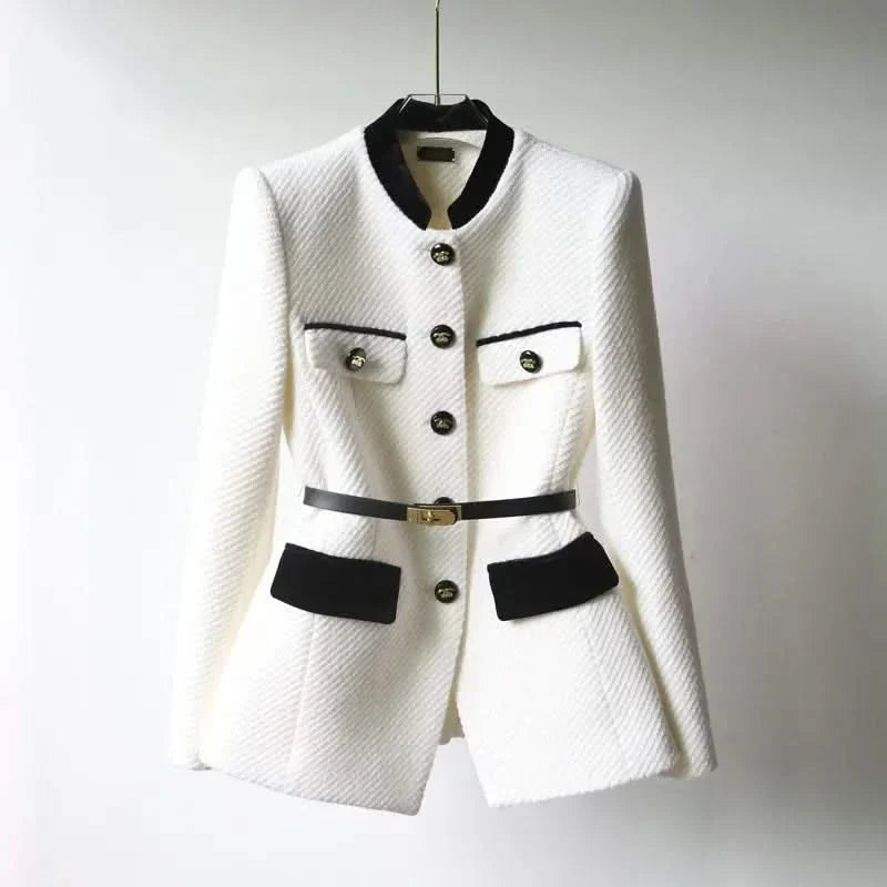 SANSA | Wool-blend jacket with buttoned closure