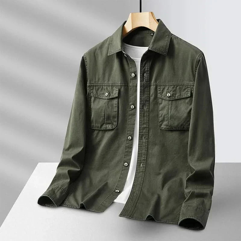 CORBIN | Overshirt with utility chest pockets