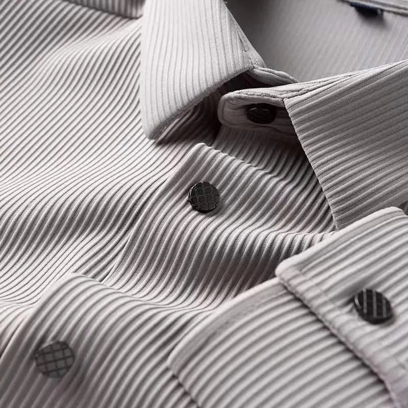 VERNEZZA | Slim-fit business shirt with vertical stripes