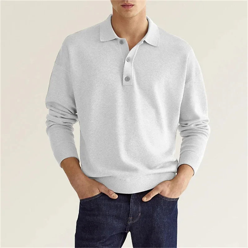 CORVIN | Polo shirt with wool-cotton blend