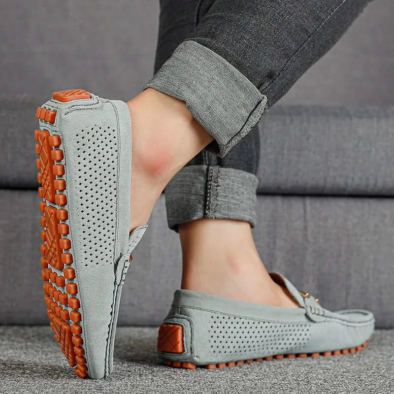 GIANNI | Loafers with perforated leather upper