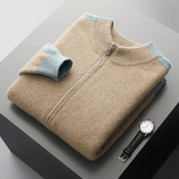 FERRARA | Zip-through cashmere jacket