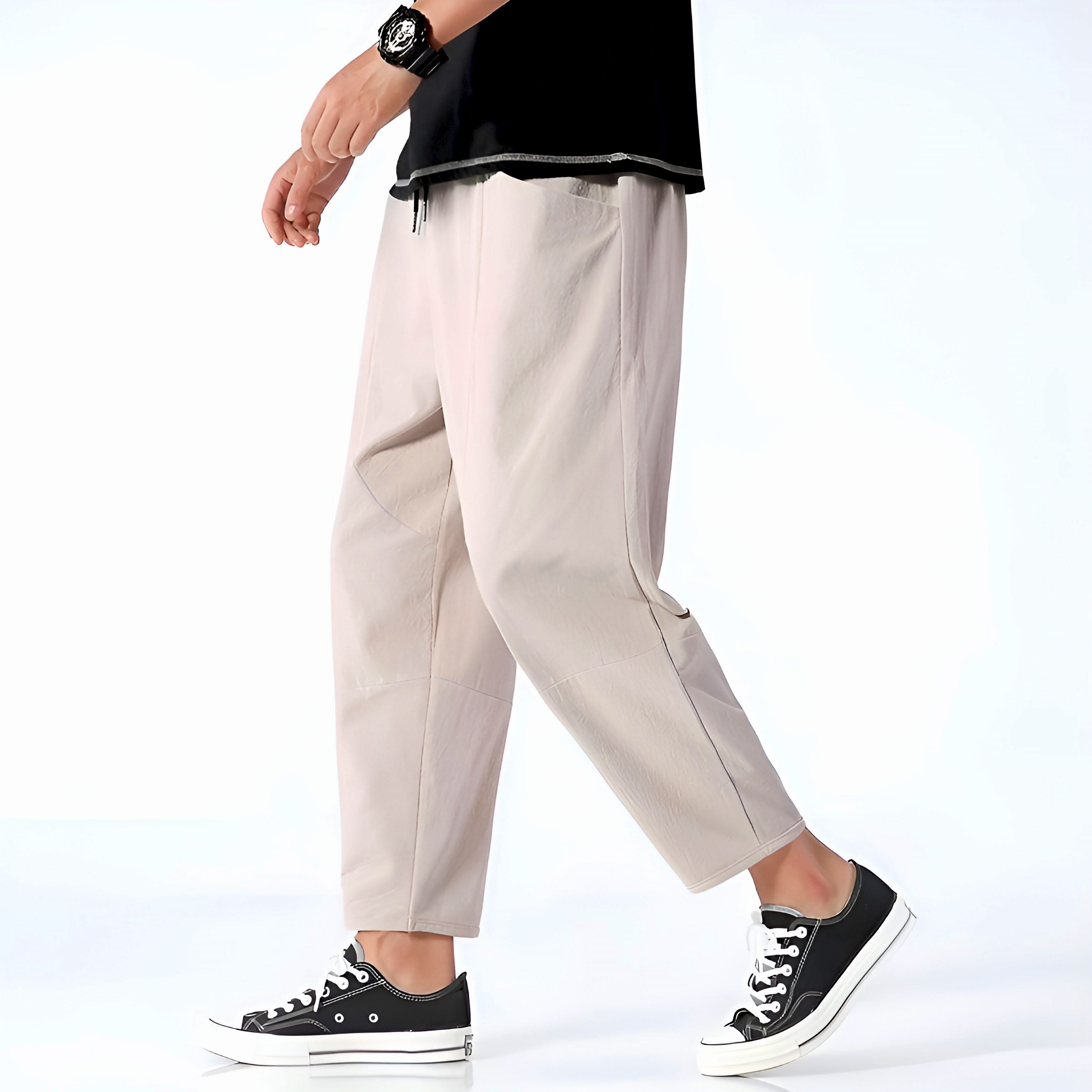RILEY | Cropped pants with drawstring waist