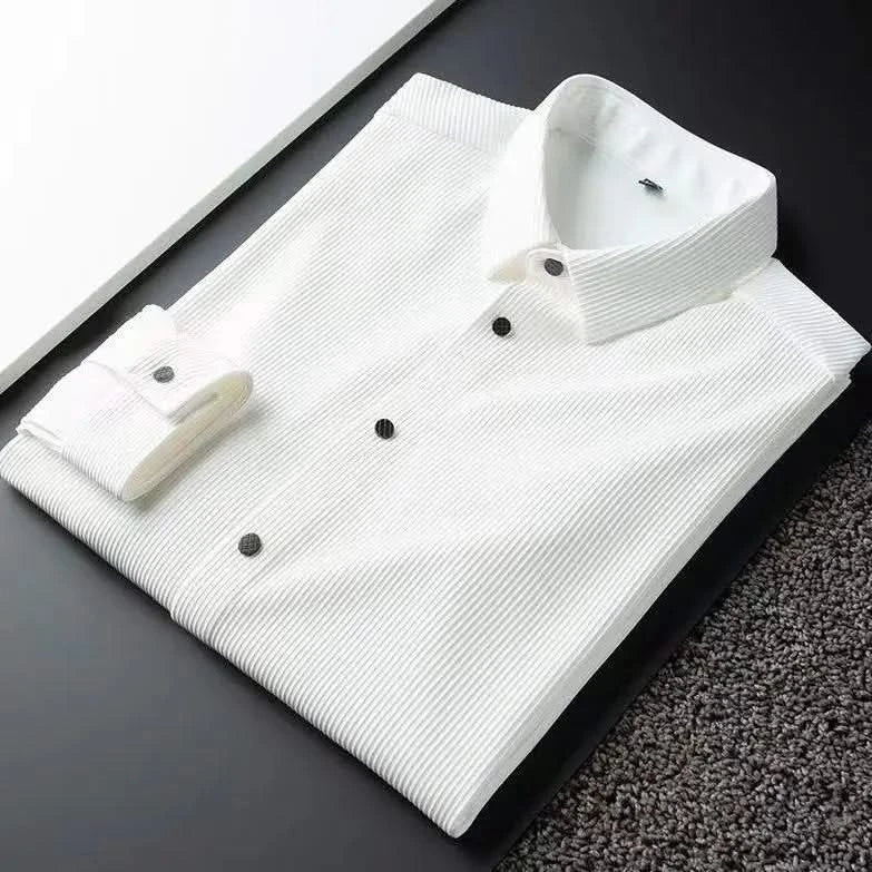 VERNEZZA | Slim-fit business shirt with vertical stripes