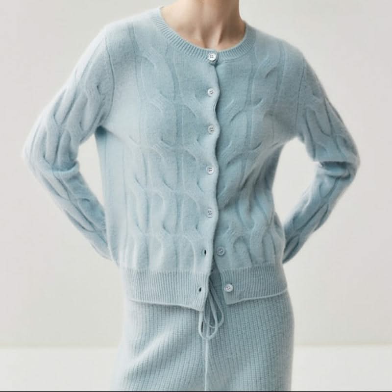 AVELINE | Cable-knit cashmere cardigan