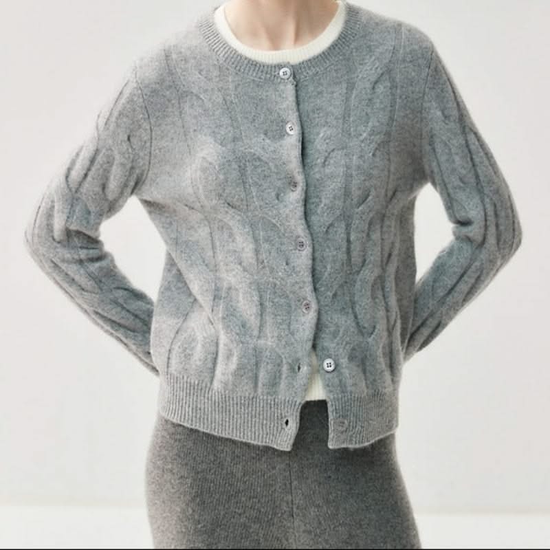 AVELINE | Cable-knit cashmere cardigan