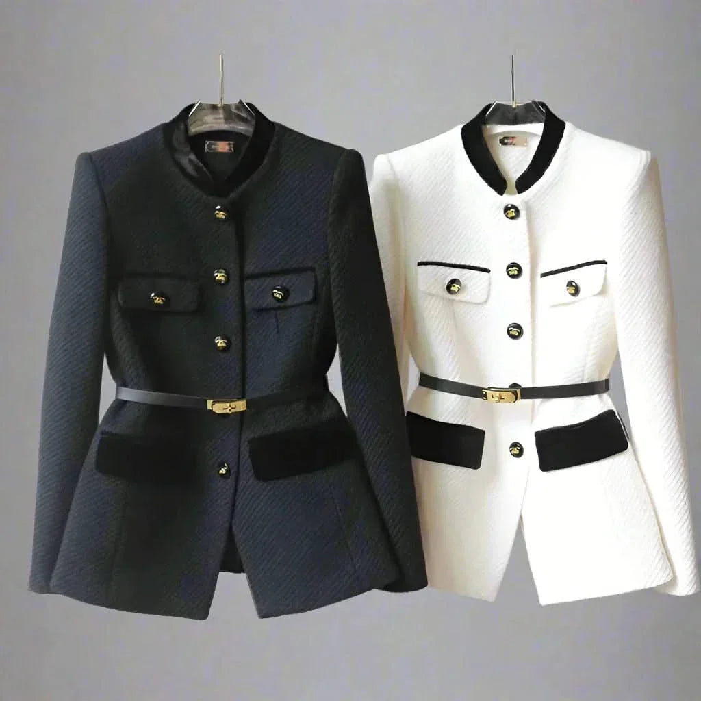 SANSA | Wool-blend jacket with buttoned closure