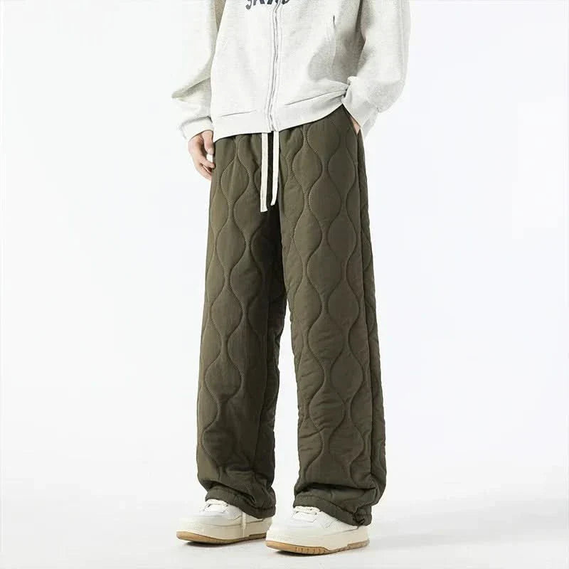 SIENNA | Wide-leg pants with quilted finish