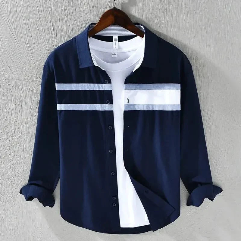 TOMMY | Shirt with contrast stripe panel