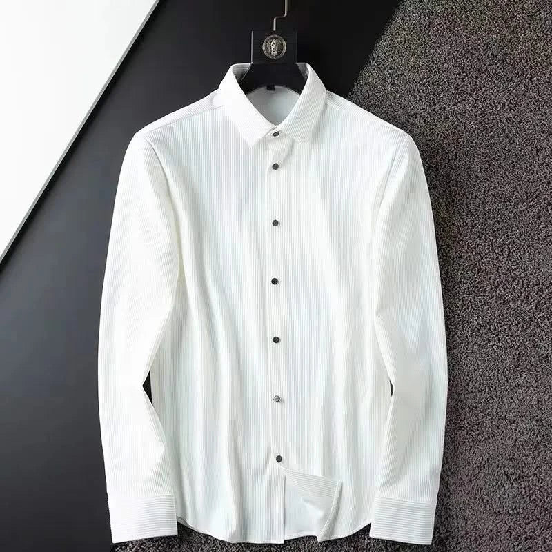 VERNEZZA | Slim-fit business shirt with vertical stripes