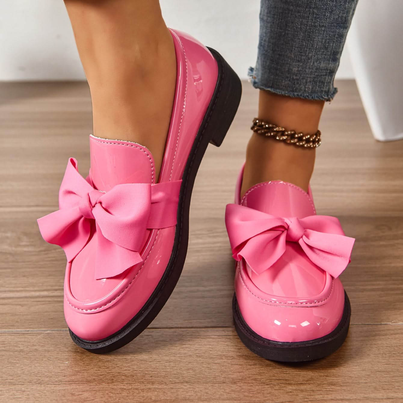 CALEYA | Slip-on loafers with bow detail