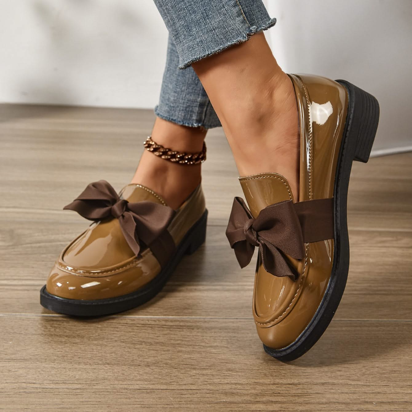 CALEYA | Slip-on loafers with bow detail