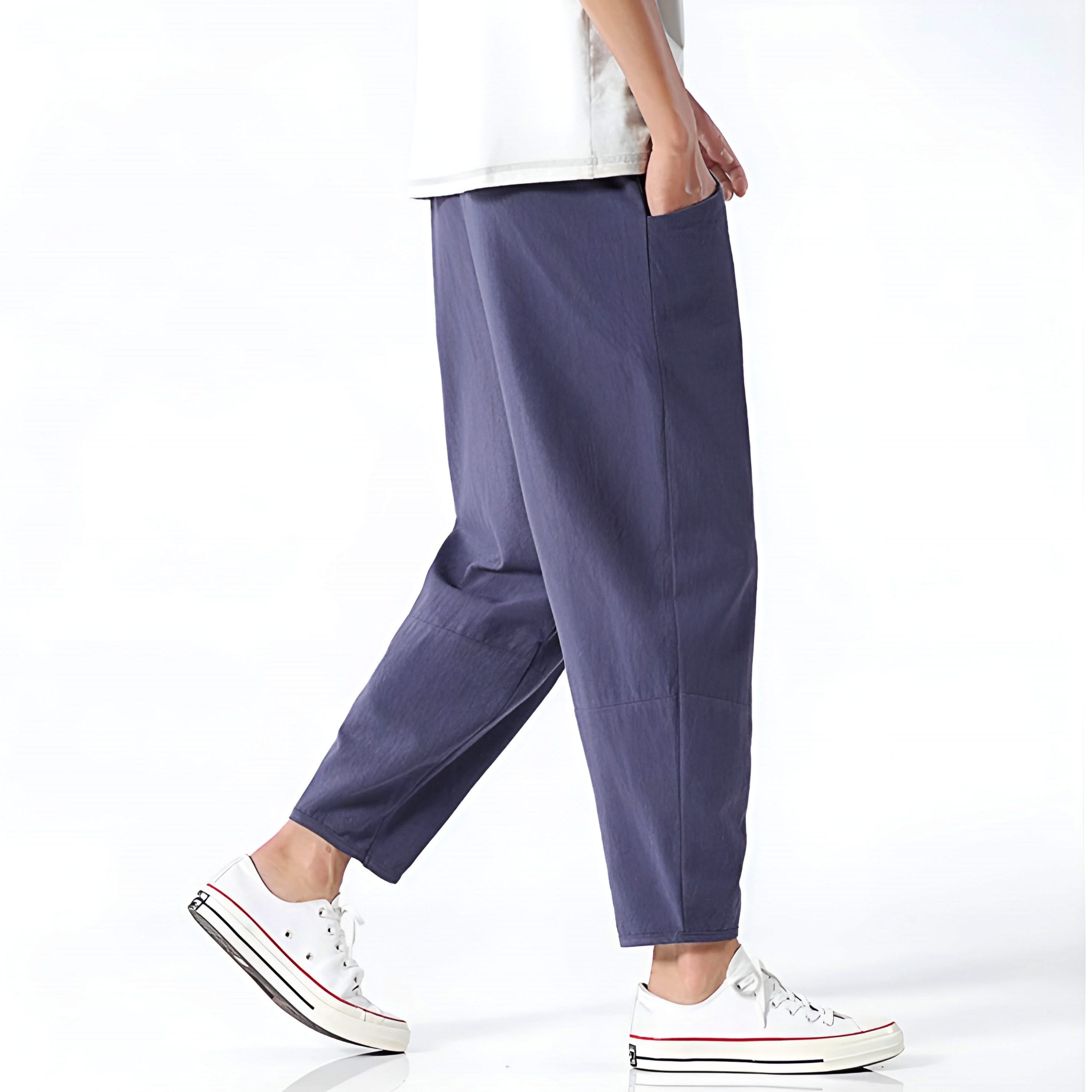 RILEY | Cropped pants with drawstring waist