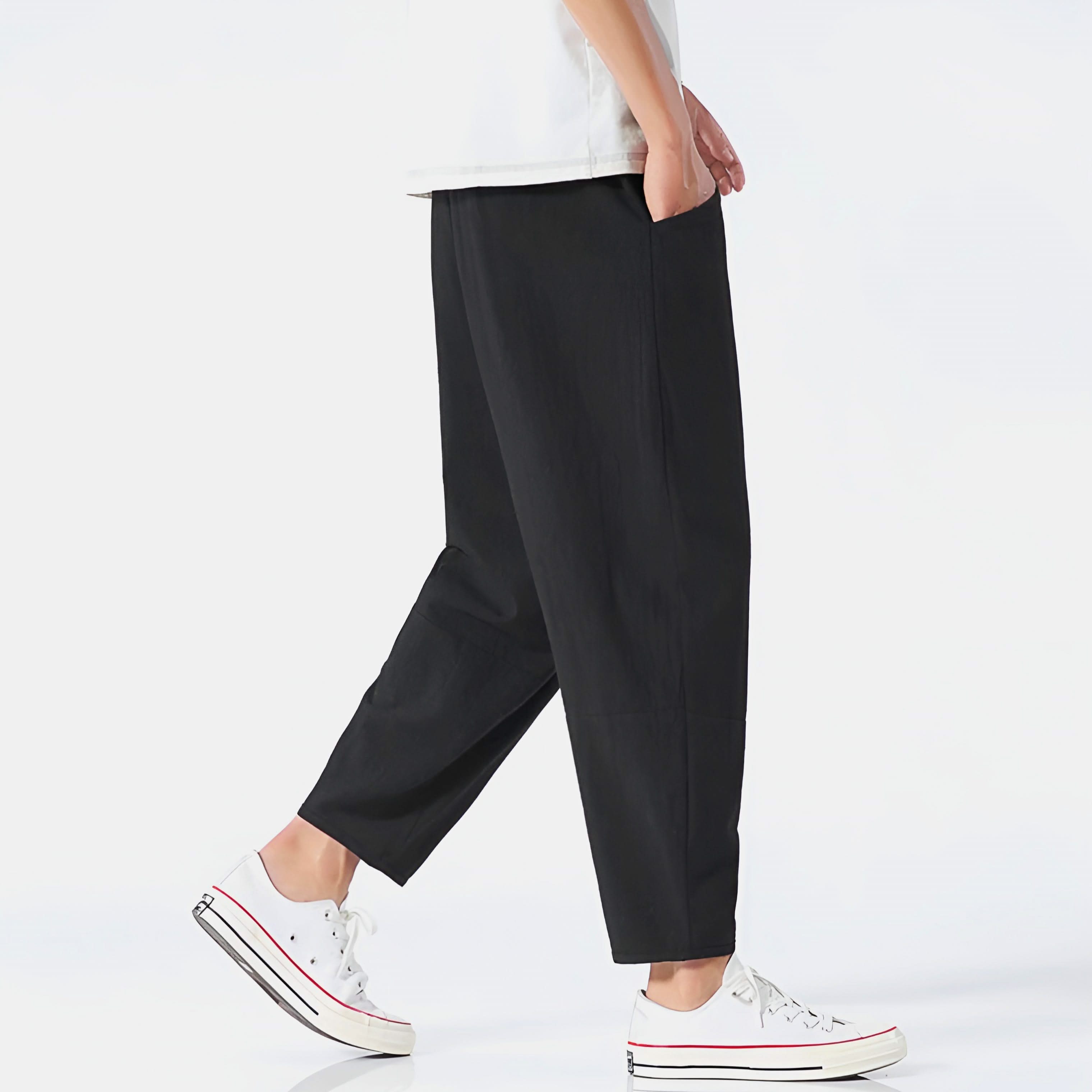 RILEY | Cropped pants with drawstring waist