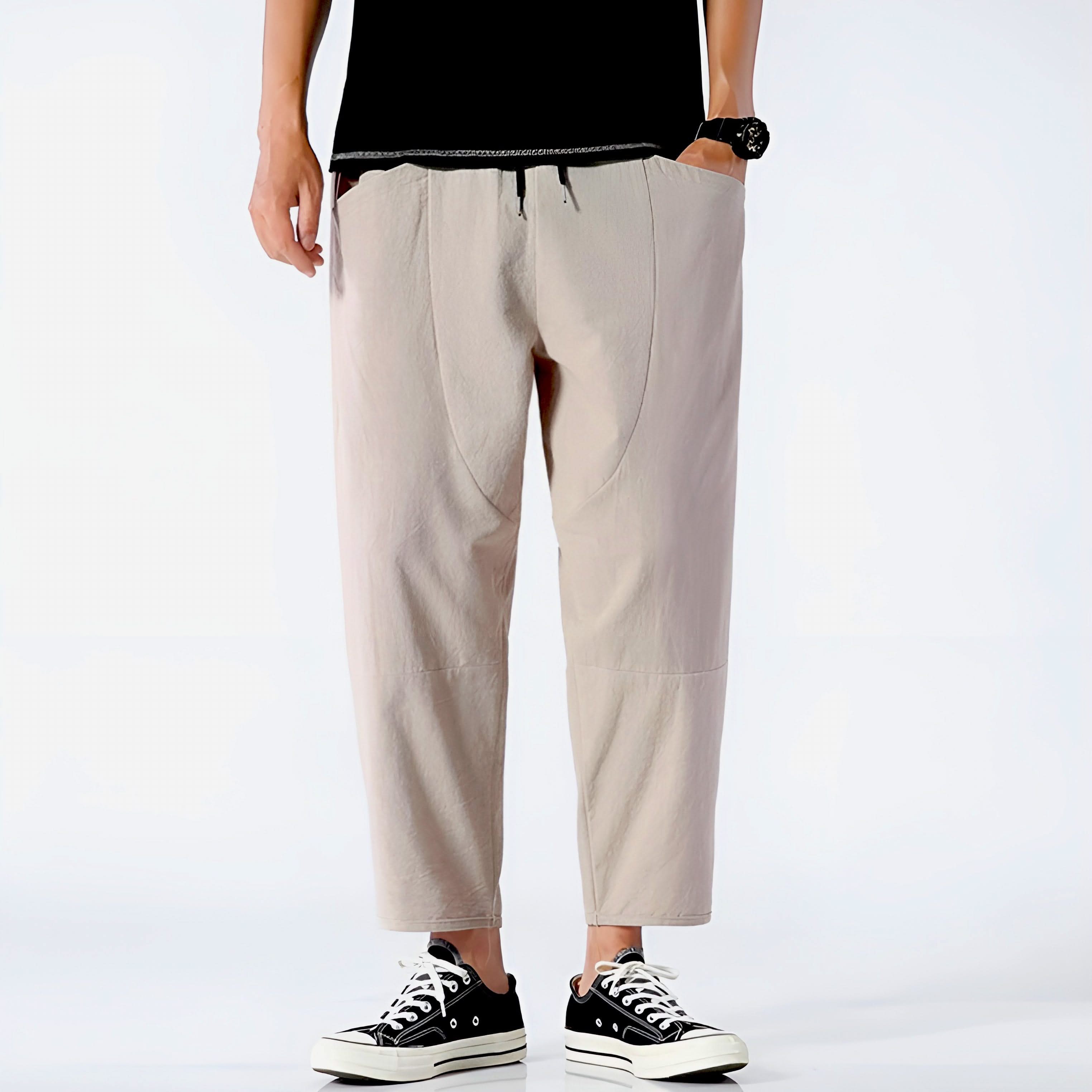 RILEY | Cropped pants with drawstring waist