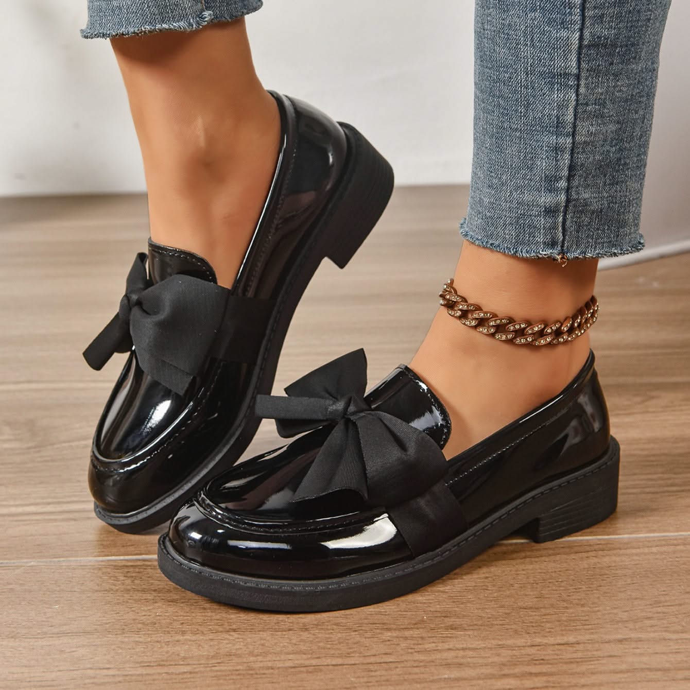 CALEYA | Slip-on loafers with bow detail