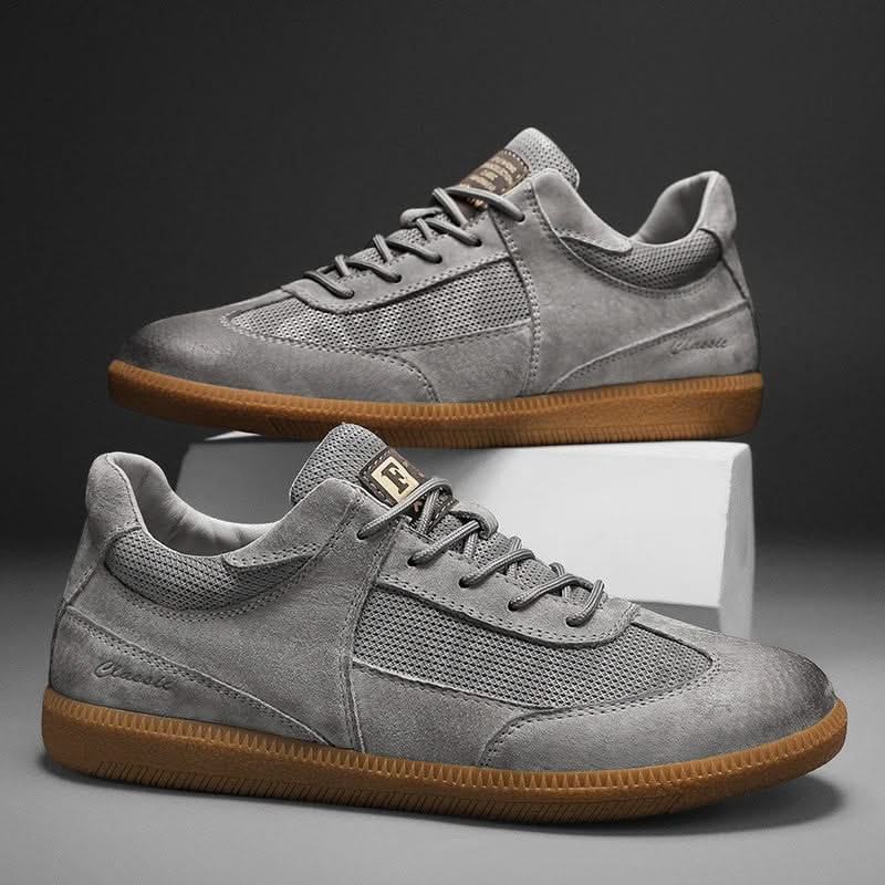CALVINO | Leather sneaker with stitch detailing