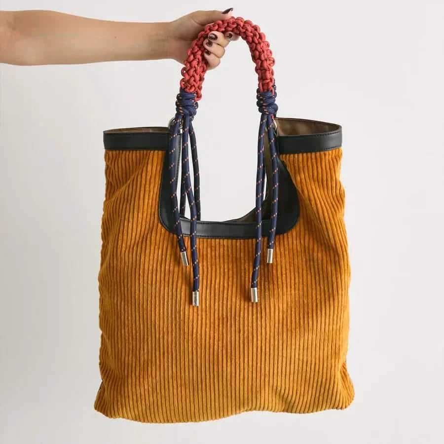 HARRISON | Tote bag with corduroy texture