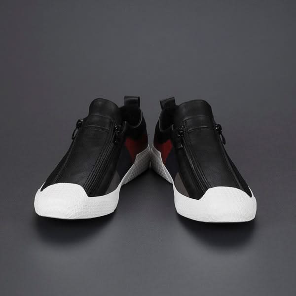 CARRADON | Leather sneakers with colour block panels