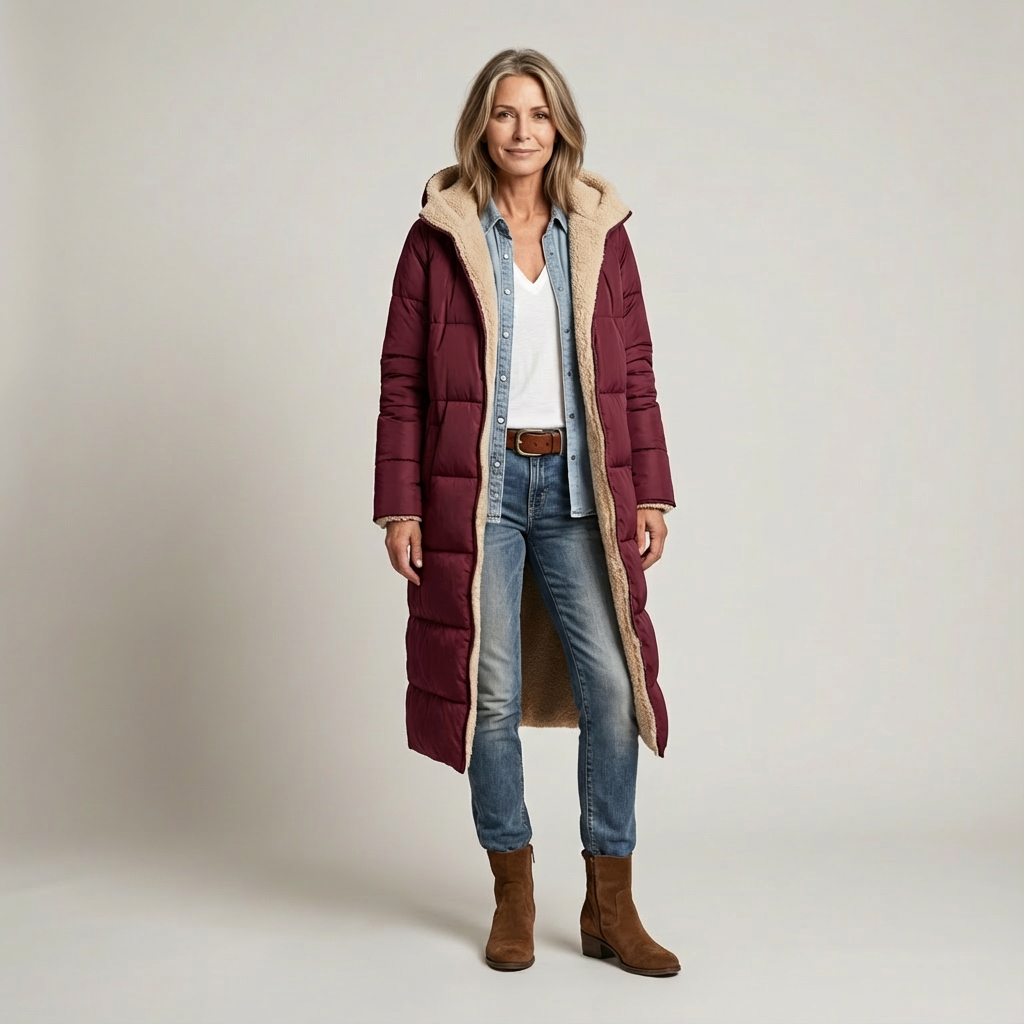 NOA | Reversible coat with fluid silhouette