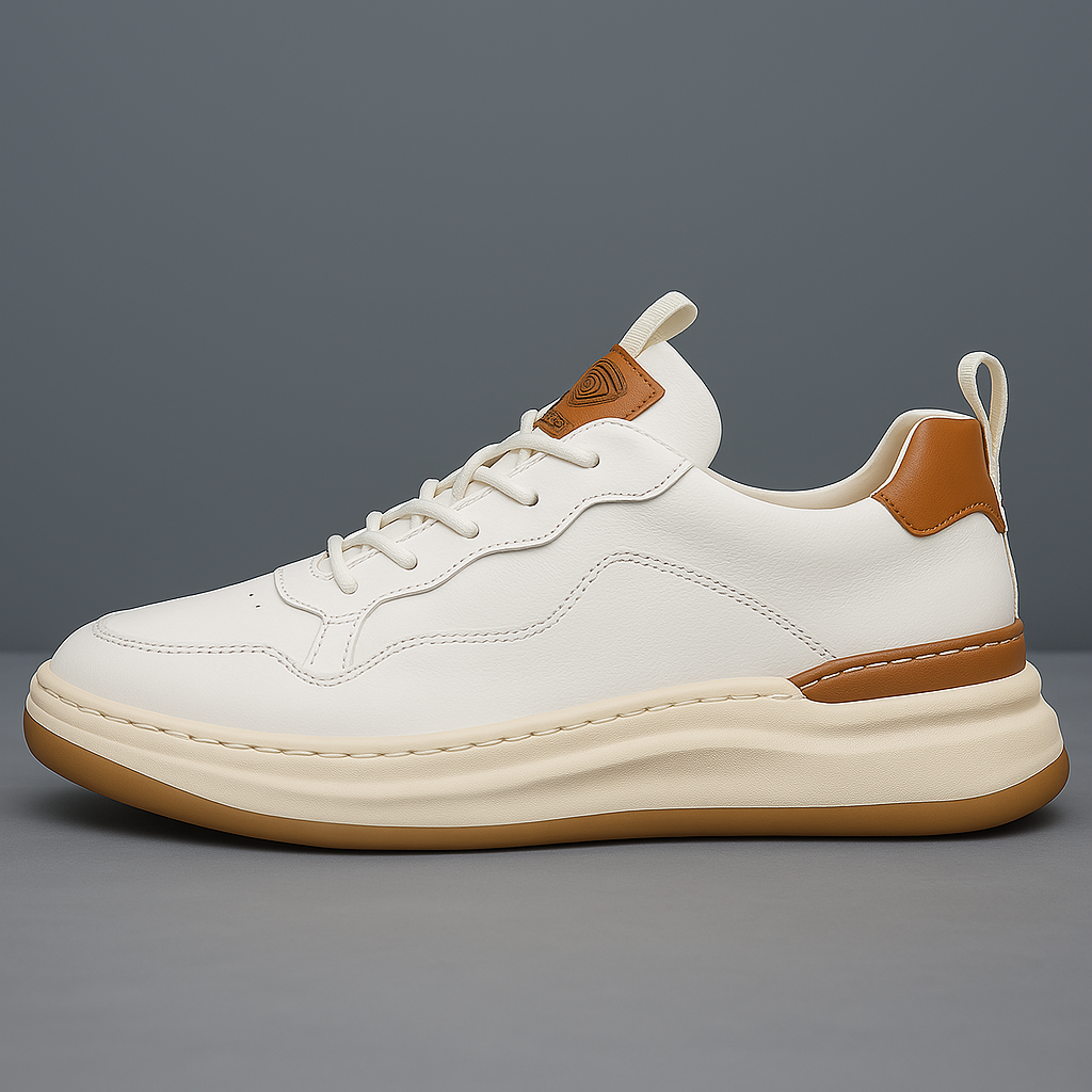 HUDSON | Leather sneaker with contoured panels