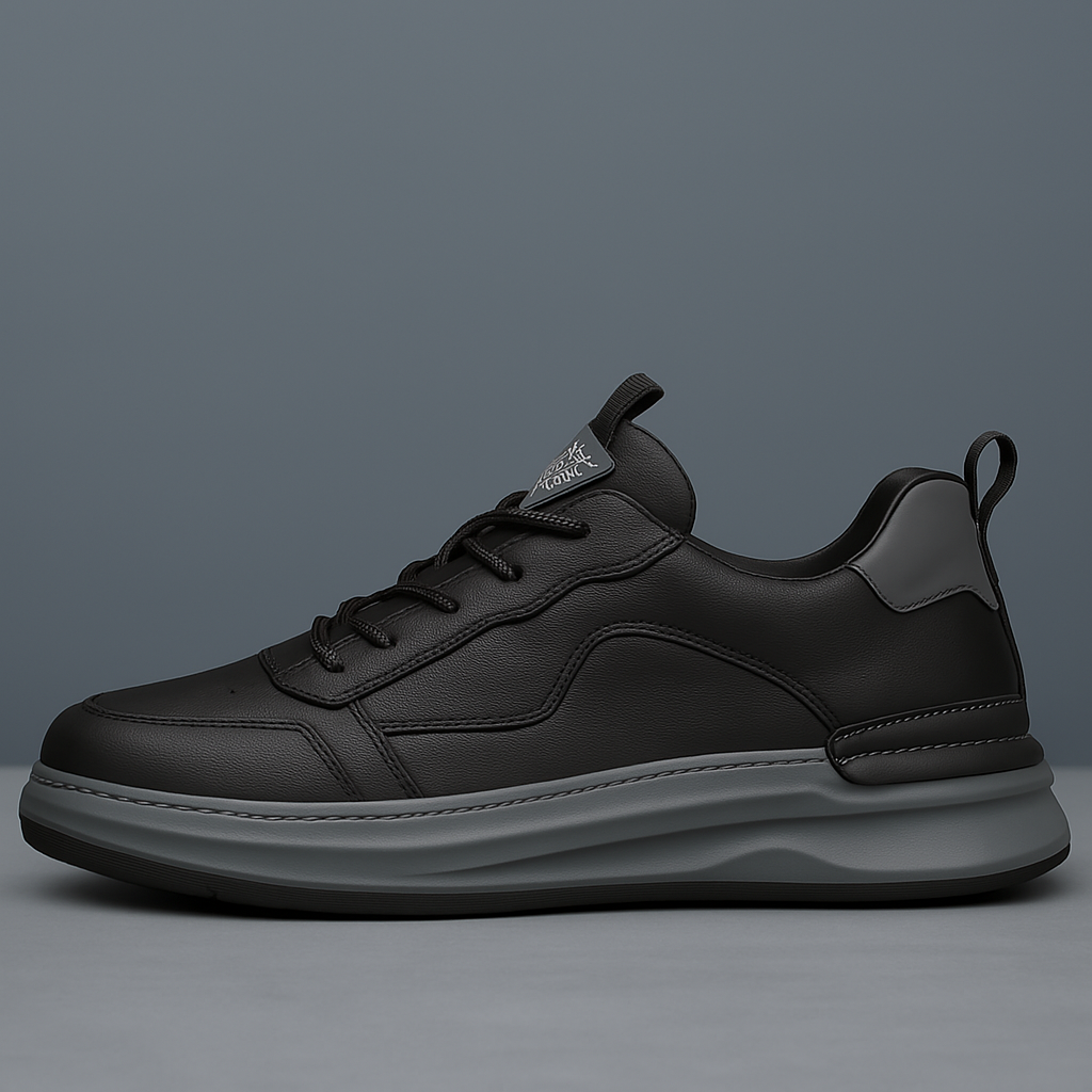 HUDSON | Leather sneaker with contoured panels