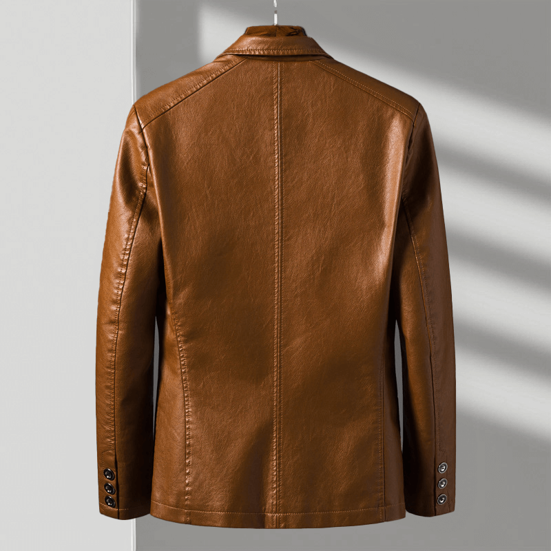 ALESSANDRO | Leather blazer with tailored fit