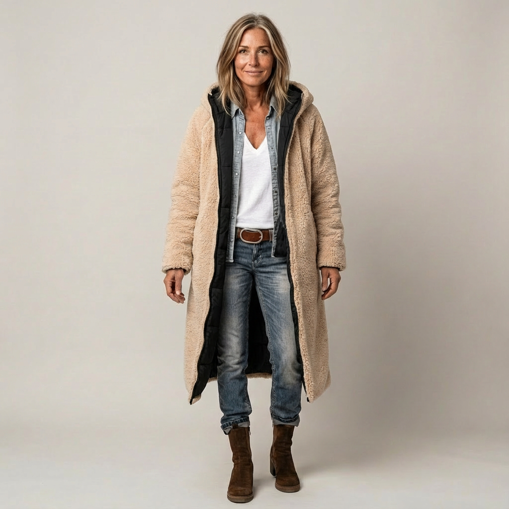 NOA | Reversible coat with fluid silhouette
