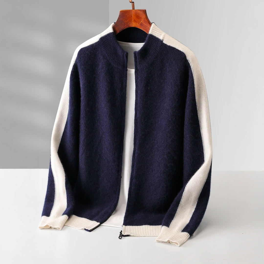 FERRARA | Zip-through cashmere jacket