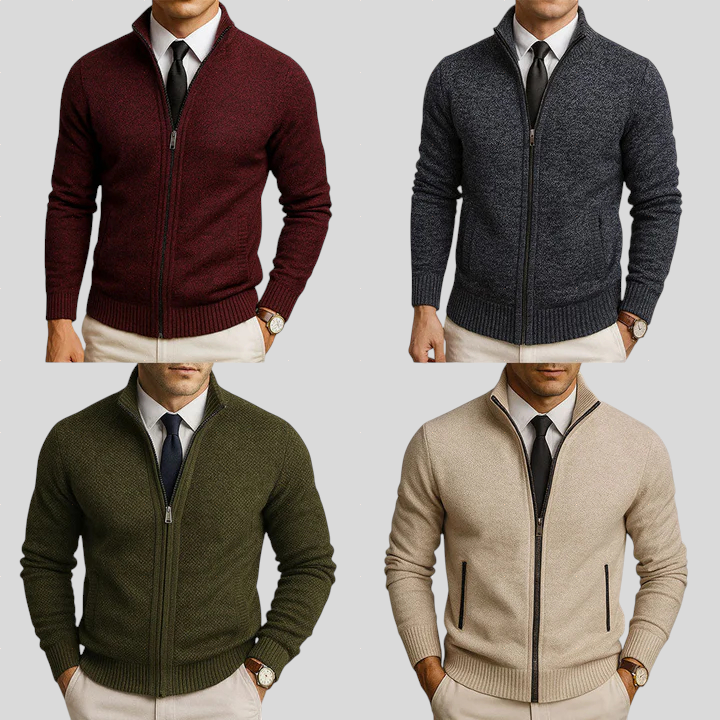 RAVI | Zip-up cardigan with zip closure