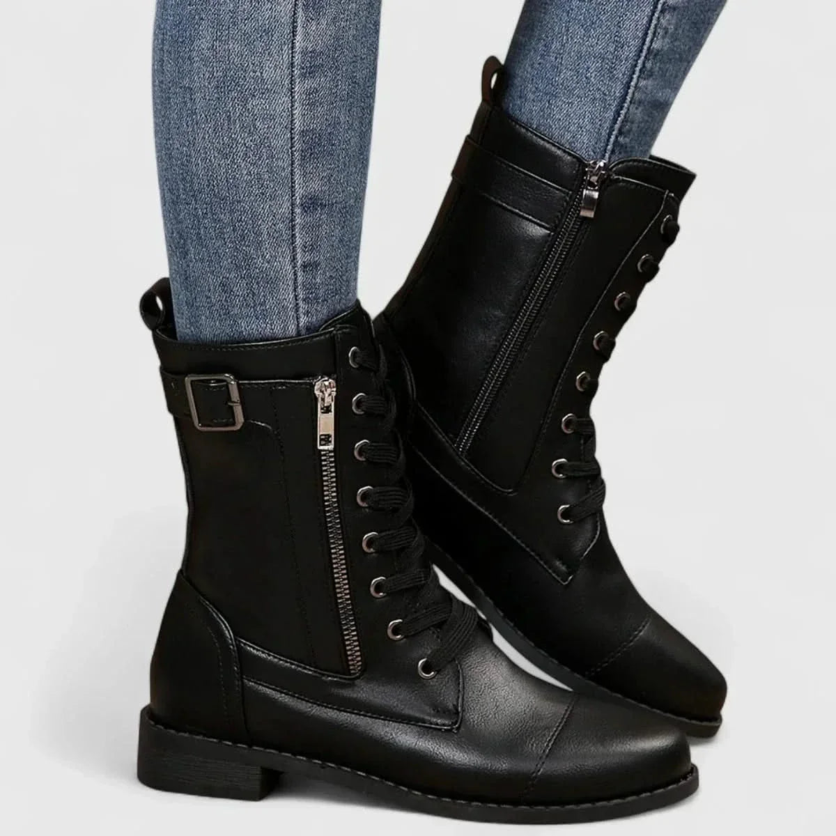 AINSWORTH | Leather boots with adjustable laces