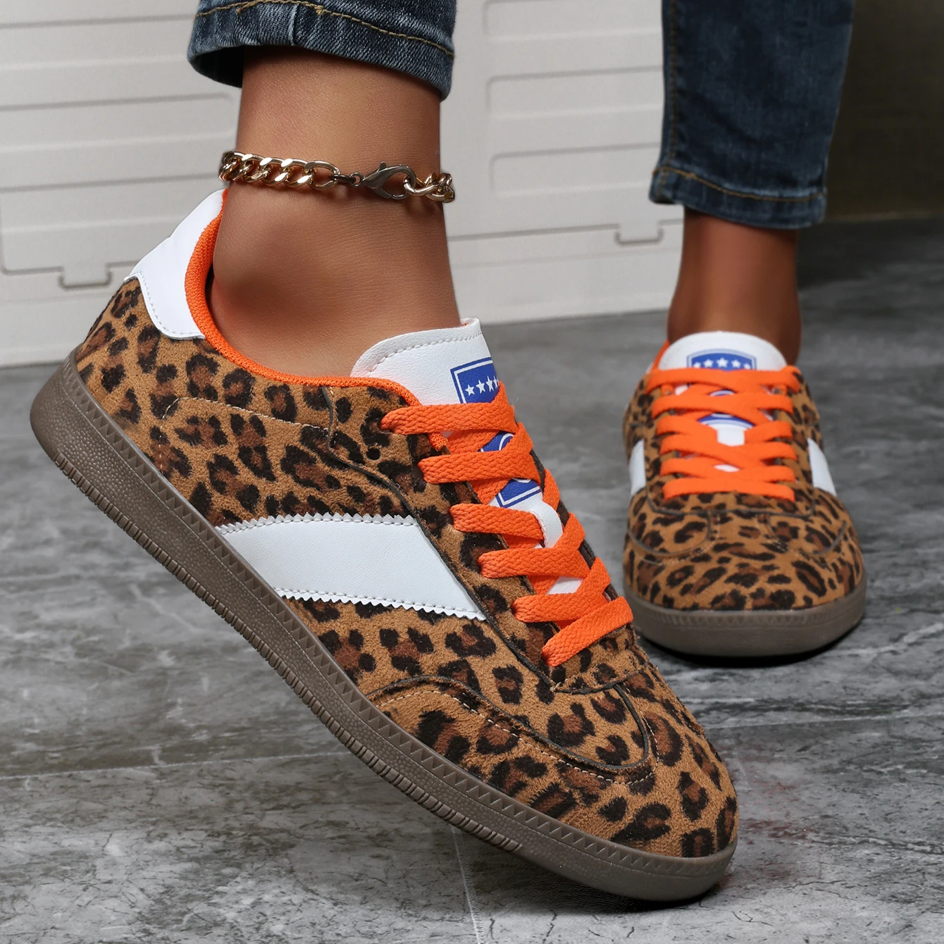NOVA | Sneaker with leopard-print suede