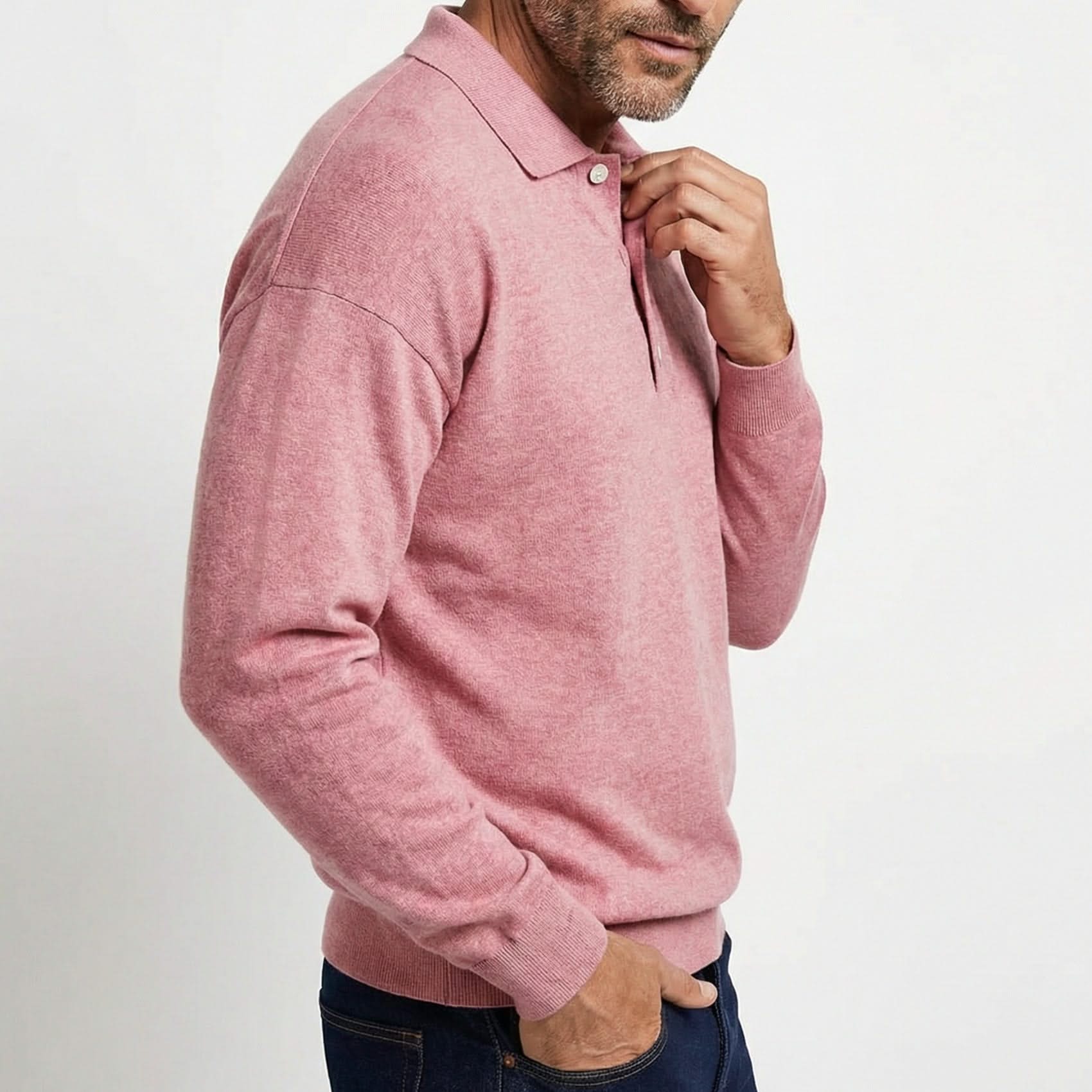 CORVIN | Polo shirt with wool-cotton blend