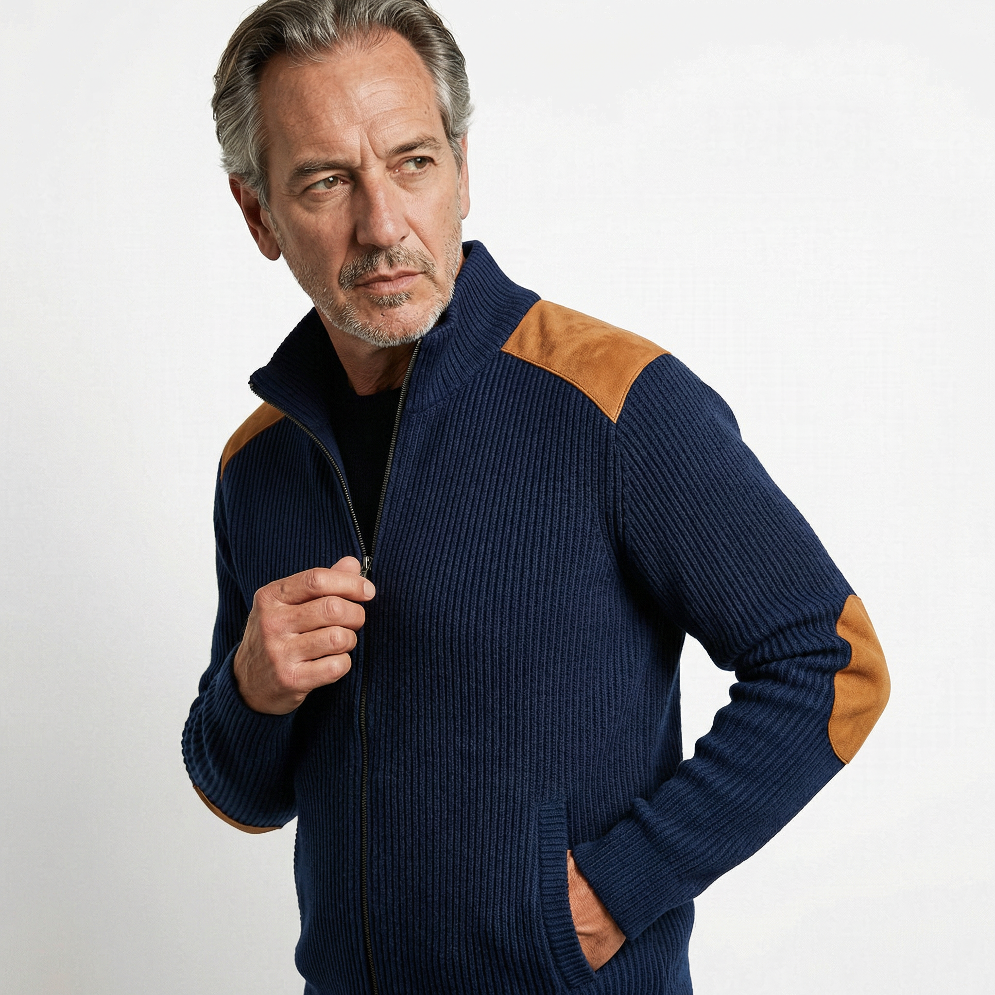 FIORENT | Velvet jacket with leather accents