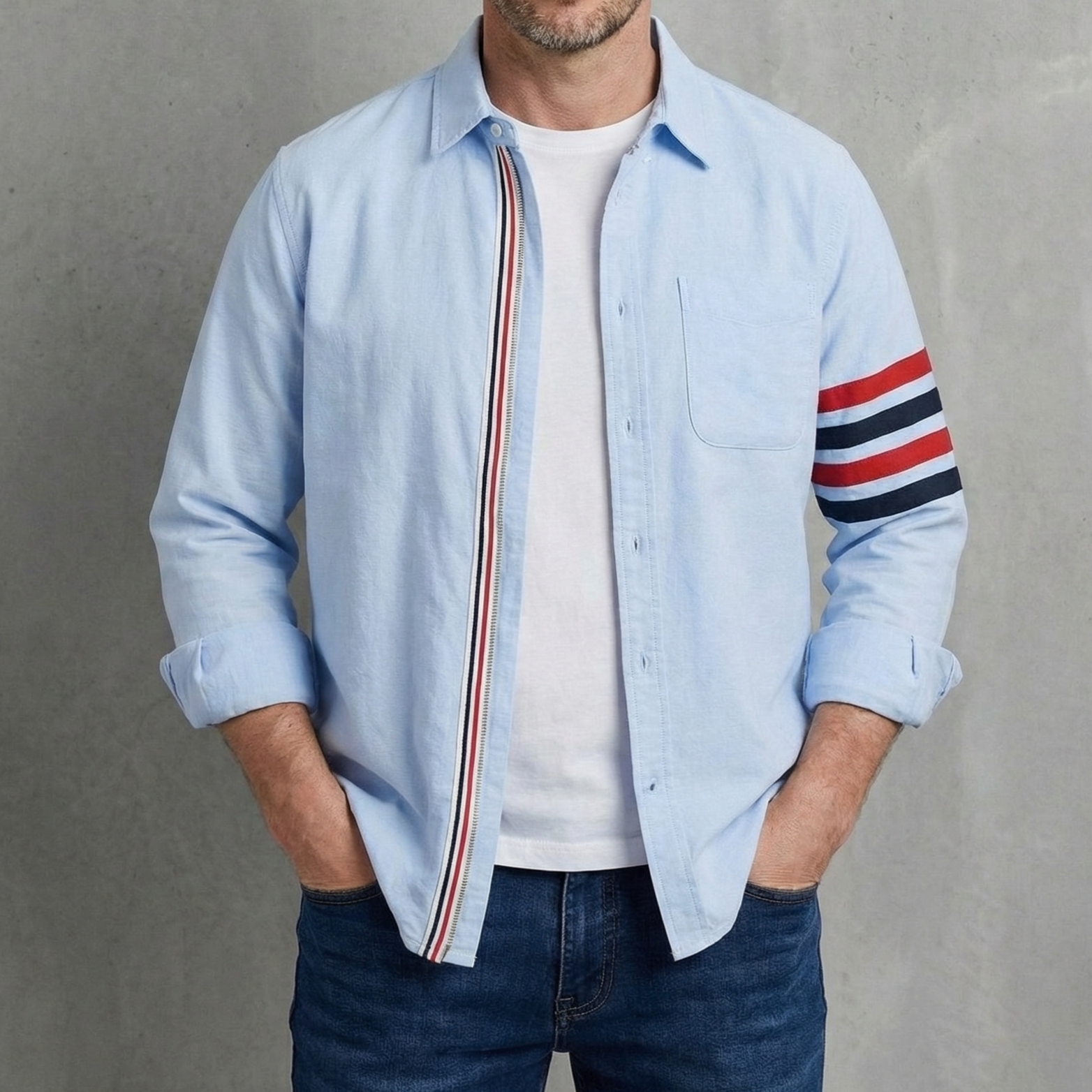 AUSTIN | Shirt with stripe trim