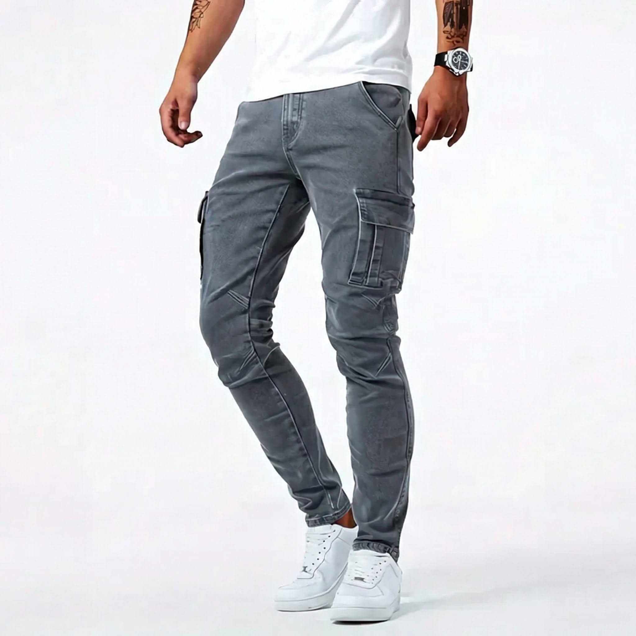 BROOKS | Cargo jeans with slim pockets