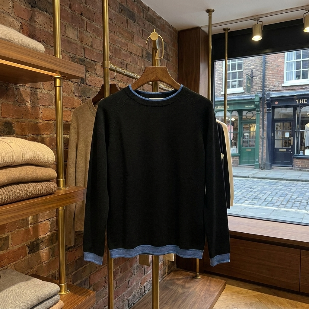 HARPER | Cotton knit jumper with colour-block detail