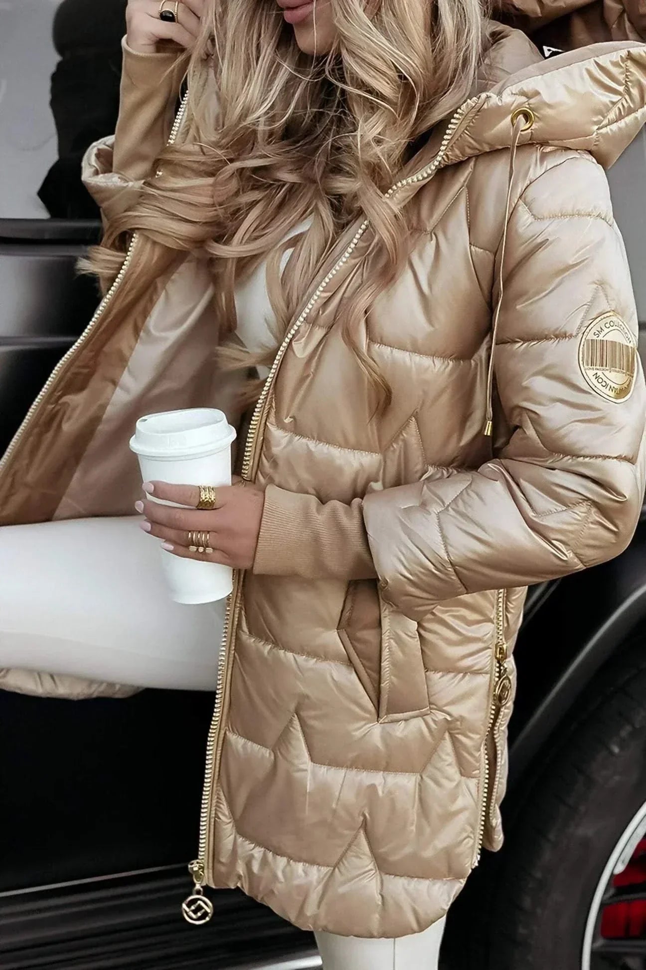 LUNA | Overcoat with padded hood