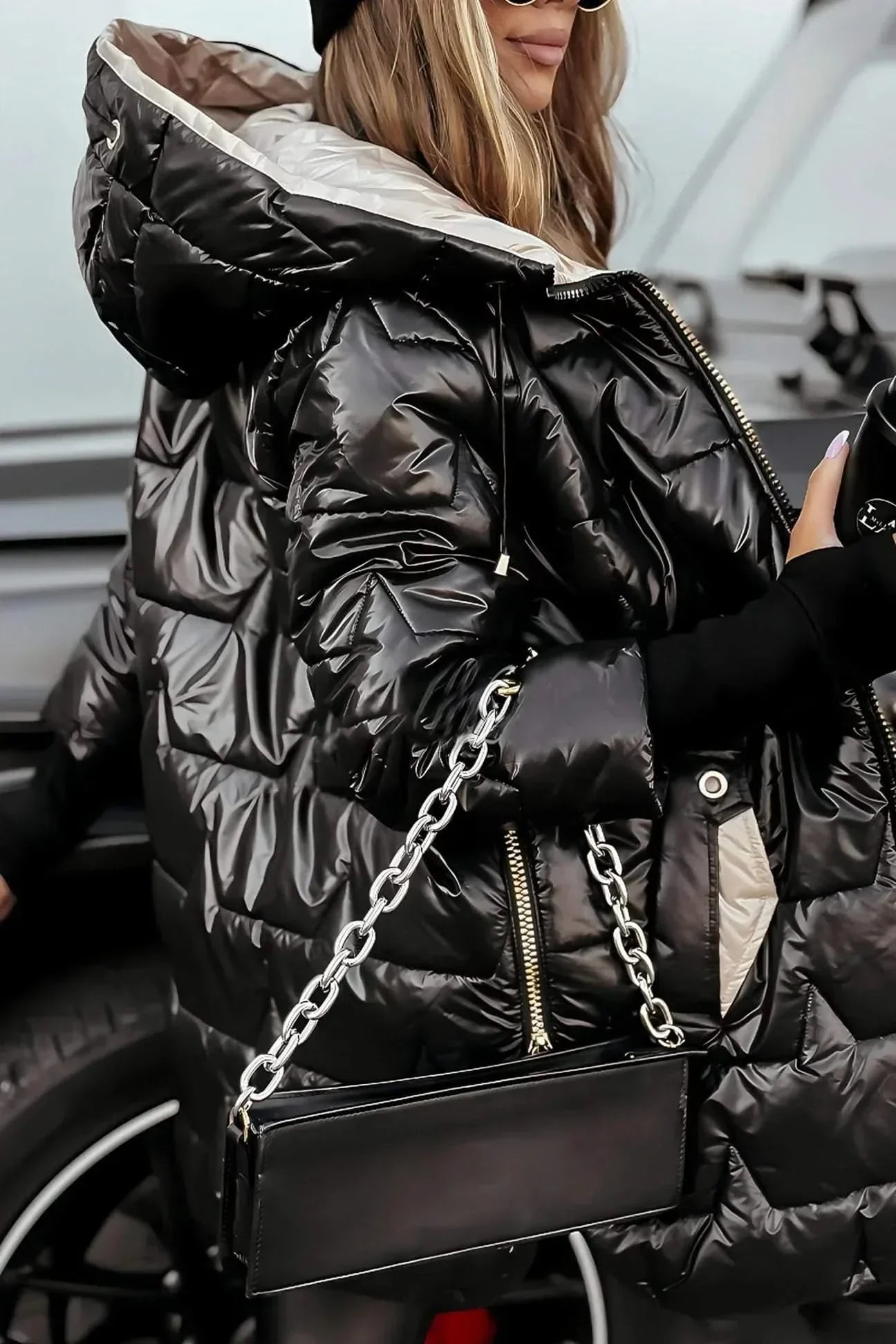 LUNA | Overcoat with padded hood