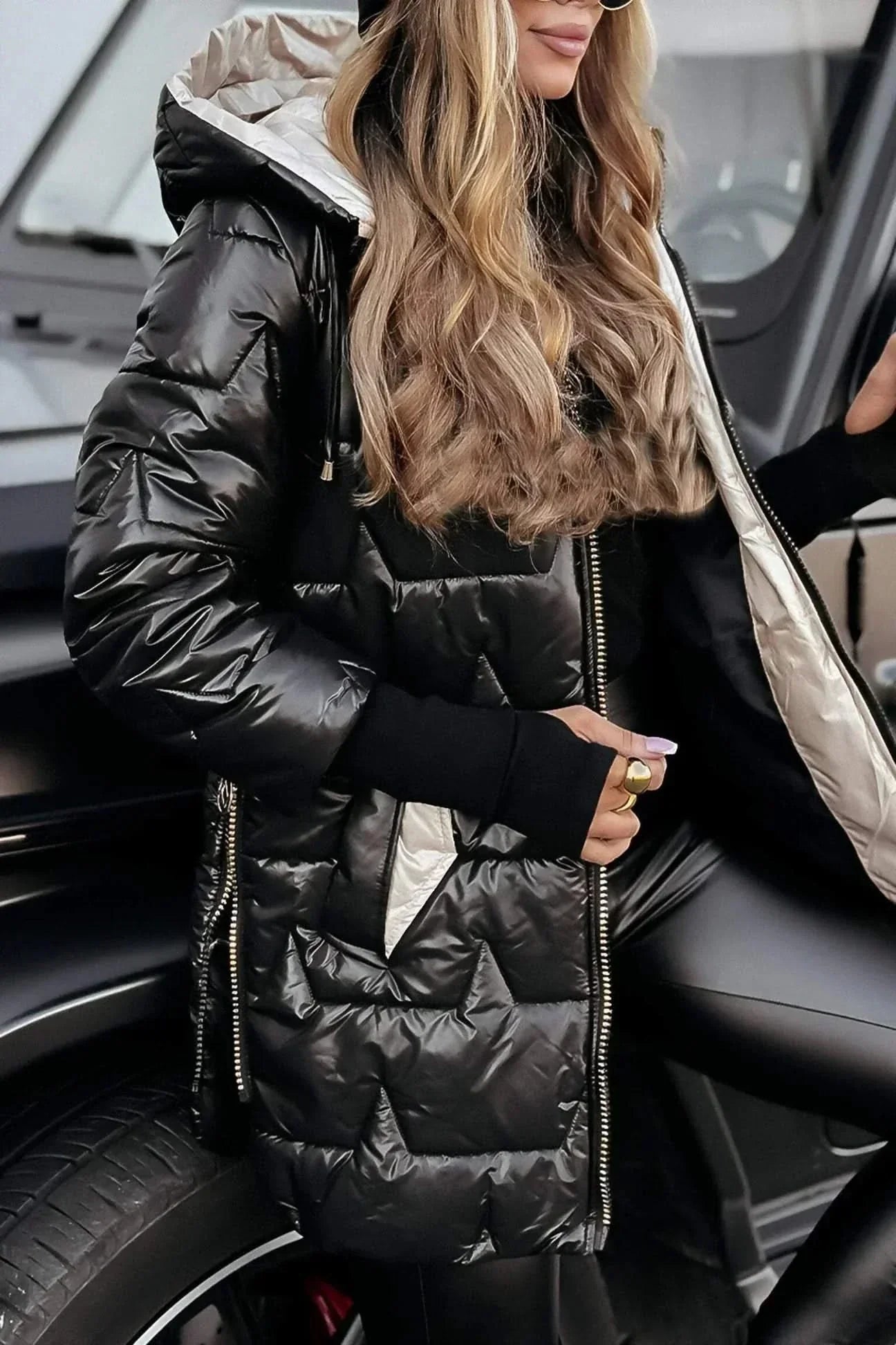 LUNA | Overcoat with padded hood