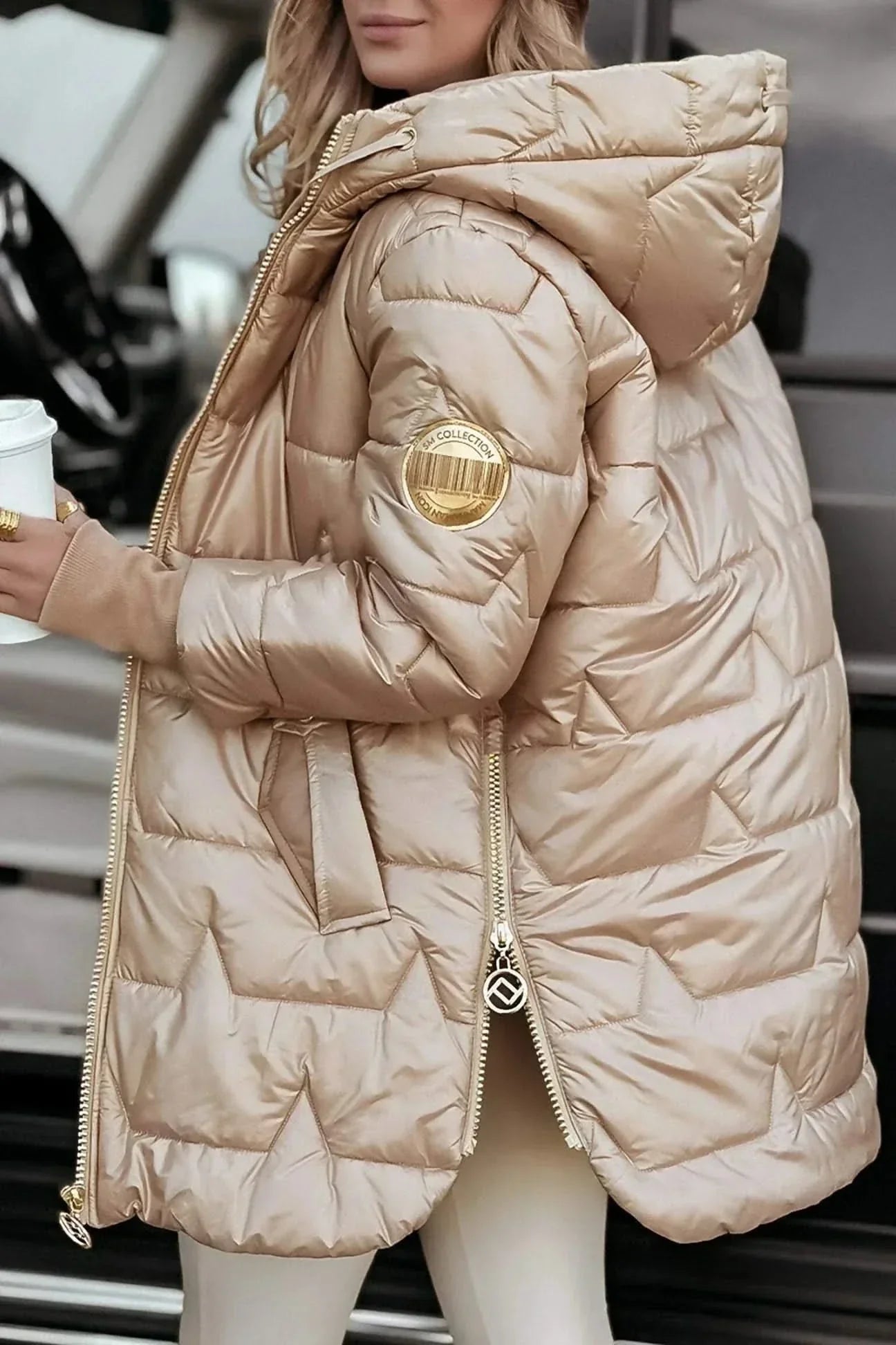 LUNA | Overcoat with padded hood