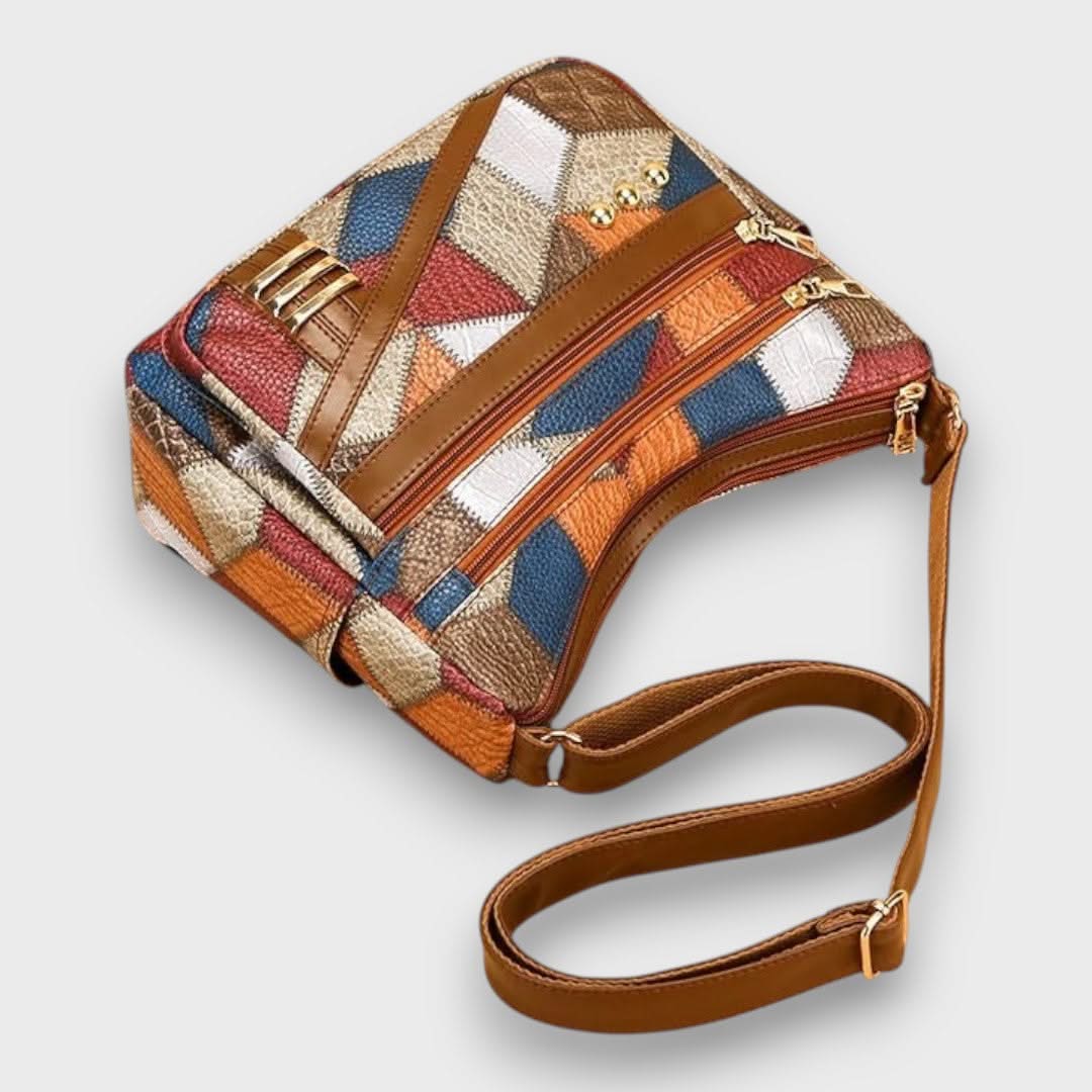 SOLARA | Shoulder bag with patchwork detail