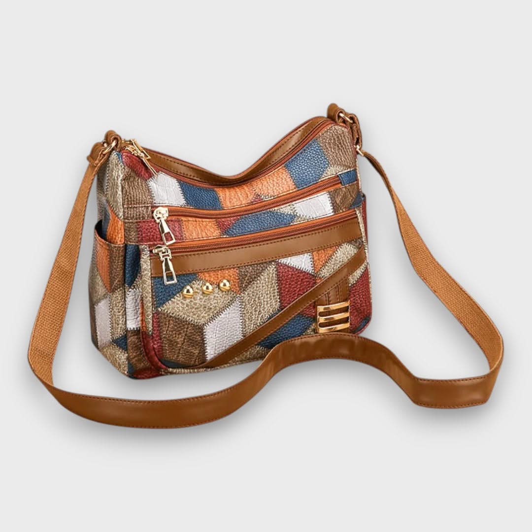 SOLARA | Shoulder bag with patchwork detail