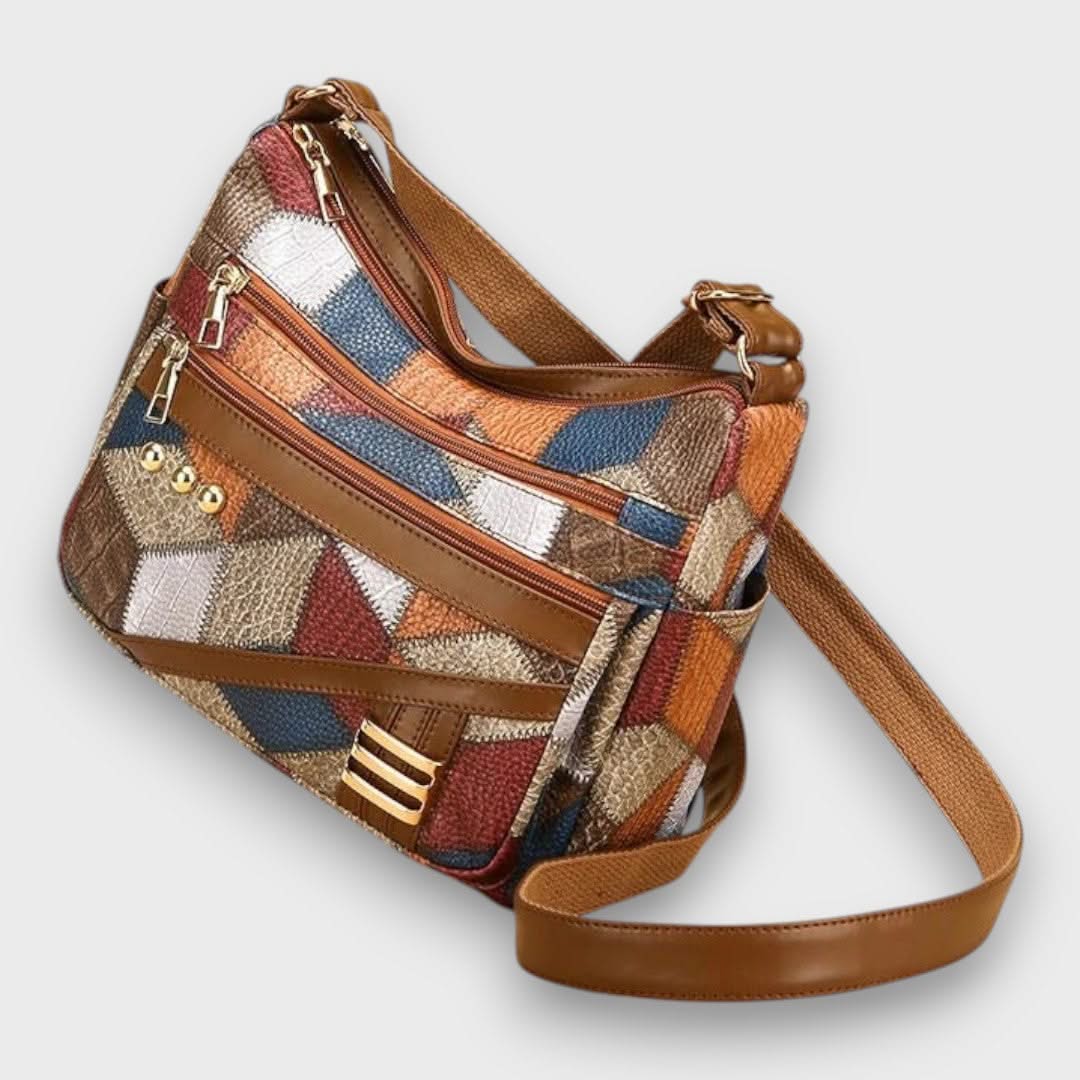 SOLARA | Shoulder bag with patchwork detail