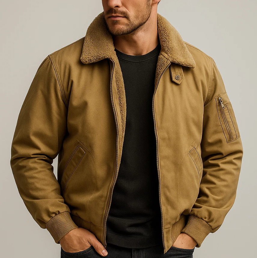 GRAHAM | Fleece bomber jacket