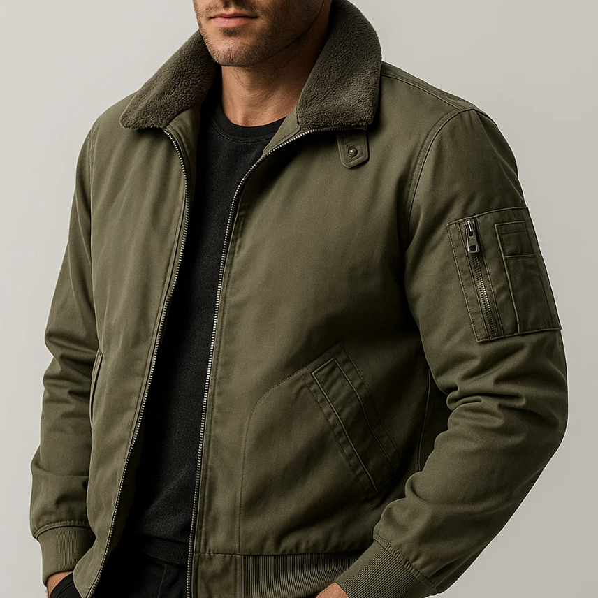 GRAHAM | Fleece bomber jacket
