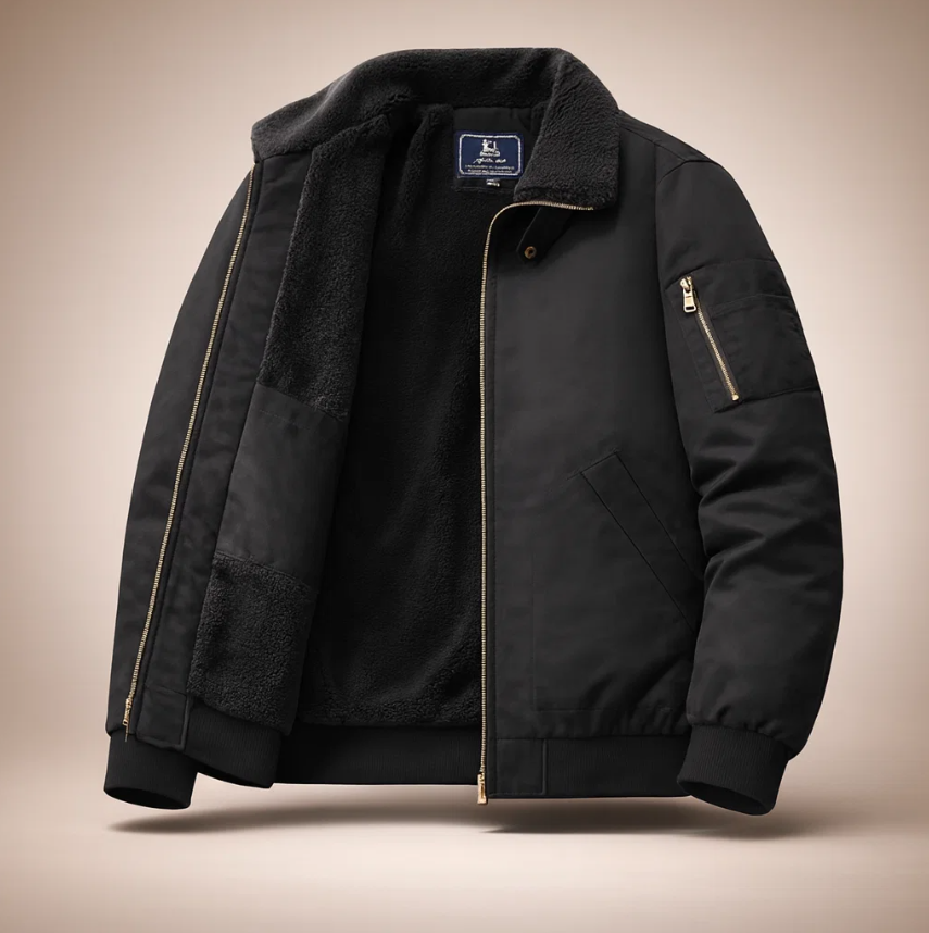 GRAHAM | Fleece bomber jacket