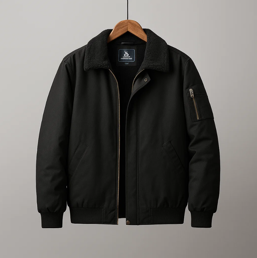GRAHAM | Fleece bomber jacket