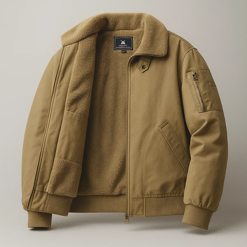 GRAHAM | Fleece bomber jacket