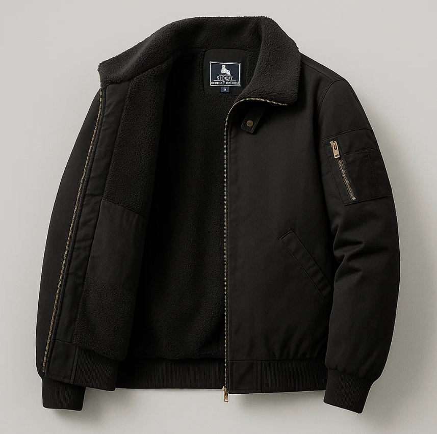 GRAHAM | Fleece bomber jacket